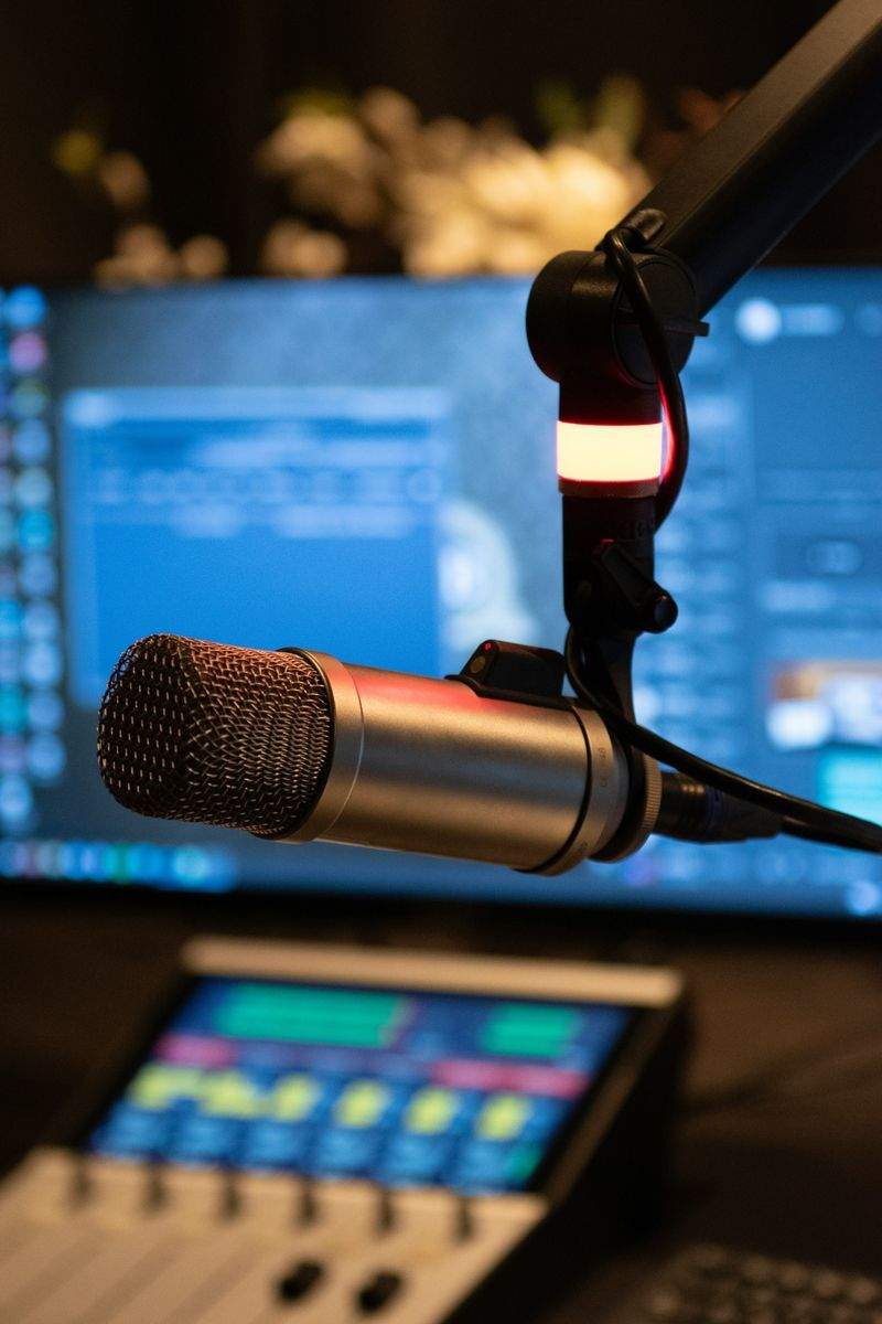 Podcast-Aufnahme im professionellen Tonstudio